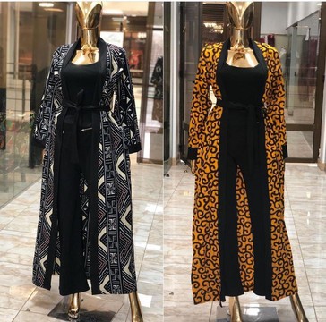2 pièces Kimonos en tissu africain