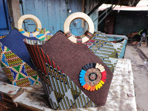 African jute bags / African handbags / Beaded bags African