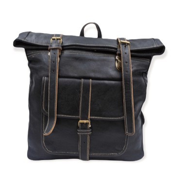 100% handmade high quality genuine leather backpack.