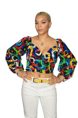 Smocked double layered ankara peplum Top, Ankara Peplum Top, African print peplum top
