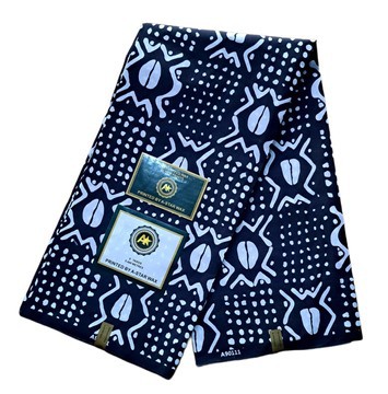 Tissu pagne Ndop Cameroun en coton léger 2 yards