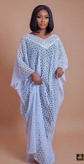 White Lace Maxi Kaftan