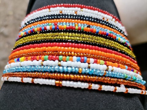 20 Waist beads set , Traditional waist beads , colorful waist beads