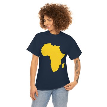 Africa Map Afro Graphic T-Shirt | African Map Cultural Tee | Afro Inspired Cotton Shirt