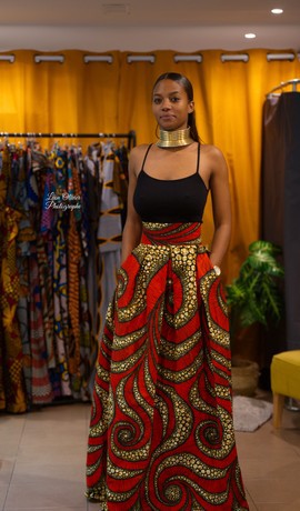Maxi wax skirt