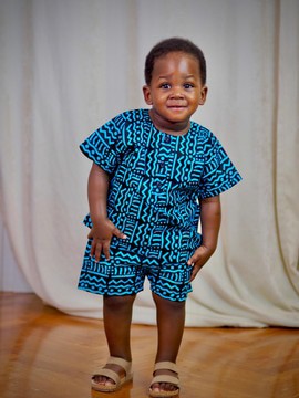 Chima ensemble en tissu africain _ chemise et short en wax africain