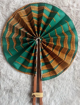 Lot de 3 éventails africains authentiques en cire - Couleurs assorties - Cadeaux de mariage et de fête