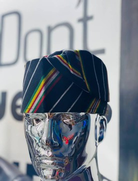 La Fila à rayures Heritage – Casquette pour homme en aso-oke tissé à la main