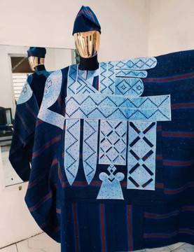 Traditional men agbada complete set with embroidery design