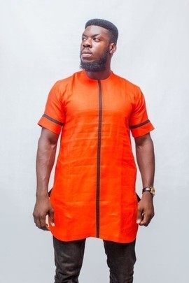 Red Linen Shirt, African Mens Clothing, African Clothing, African Mens Wear