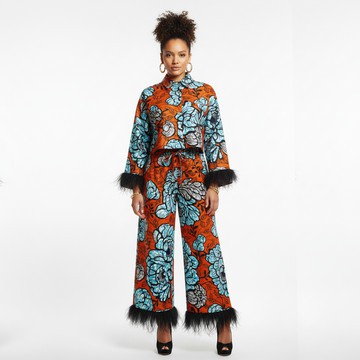 Ensemble Kira avec chemise à imprimé floral et pantalon-jupe-culotte | MA