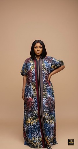 Robe boubou en batik