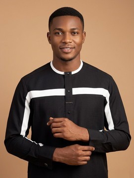 Costume sénateur moderne monochrome pour homme, deux pièces