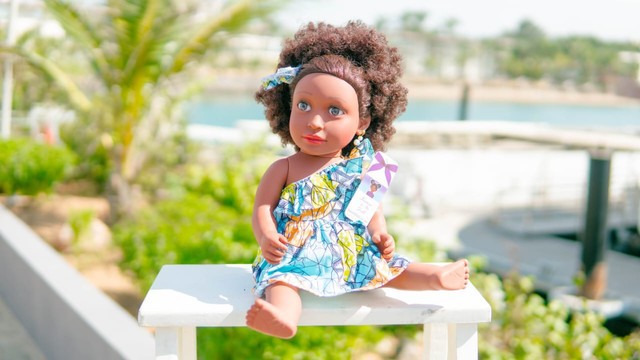 16 inches /45 cm African-American Doll// African Doll: Palesa Doll
