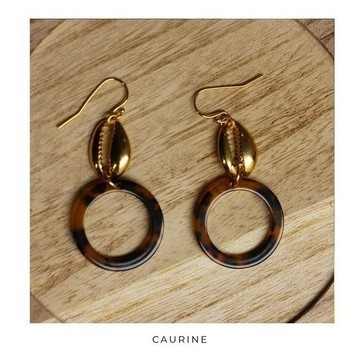 Caurine 🐚24k gold gold earrings "Audrey"
