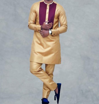 Men african suit kaftan African outfit, two piece men's suit jacket