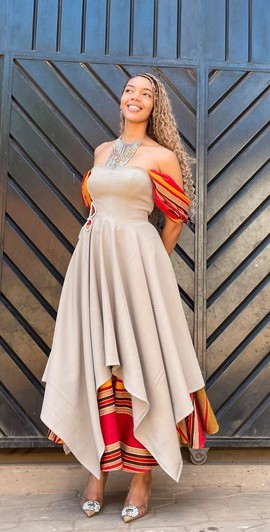 hoco dress off the shoulder Off Shoulder Sleeveless Satin Homecoming Dress With Ruffles PD540 US8 / White