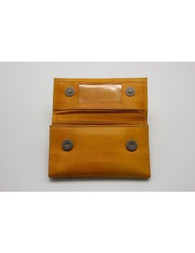 Genuine leather coin purse Yellow