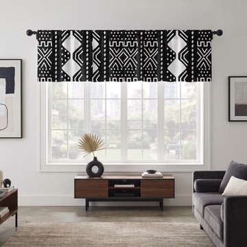Geometric African Abstract Curtain Valance | African Window Décor | Bynelo