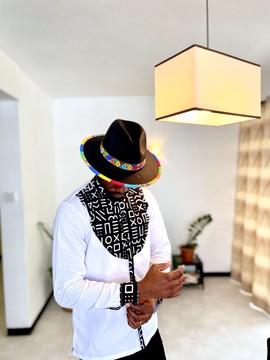 BUY 1 GET 1 FREE |Men's Tunics Traditional African Ankara White Long Sleeve Shirts