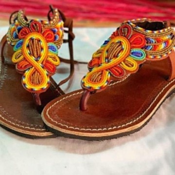 Maasai sandals, summer sandals,beach sandals, beaded sandals, gift for her,african sandals