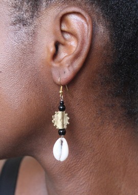 Boucles d'oreille Cauris " Tacko"