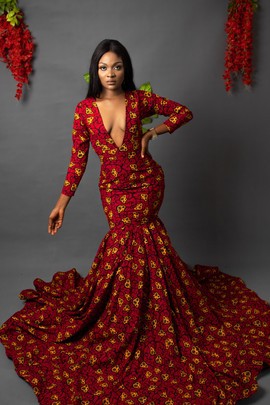 longue robe de bal sirène africaine, vêtements pour femmes africaines, robe longue Ankara, robes africaines