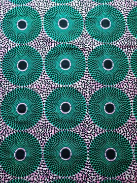 African wax fabric Ankara fabric printed wax disc pattern