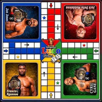 Ludo Jeu Fait Main impression personnalisée Champions UFC hommes