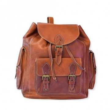 100% handmade high quality genuine leather backpack.