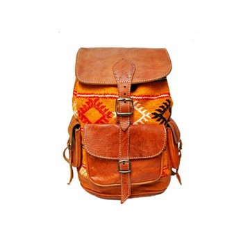 100% handmade high quality genuine leather backpack.