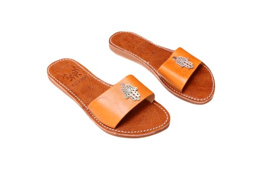 Sandale de plage en vrai cuir pour Femme