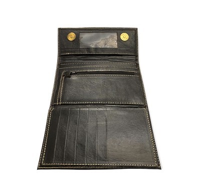 portefeuille fait main en vrai cuir