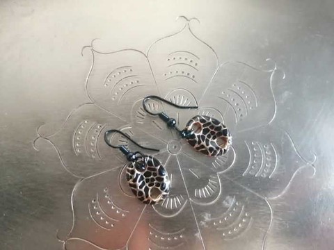 Vyé Fo coffee bean earrings