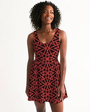 ROBE PATINIÈRE À COL ROND TIFE