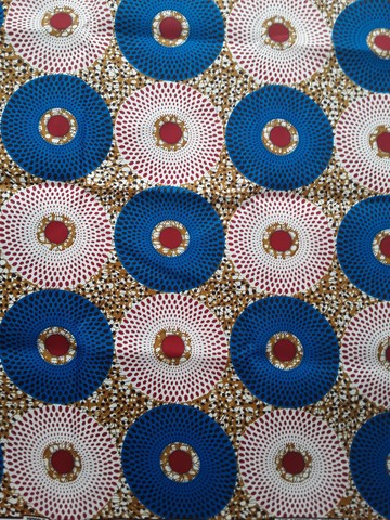 COUPON AFRICAN WAX FABRIC motif: DISC