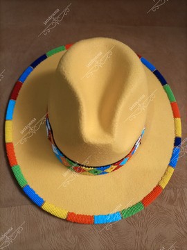 Fedora hats, beaded african hats, women hats