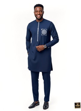 Blue senator kaftan two pieces