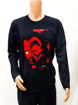T shirt tribal boy red manche longue