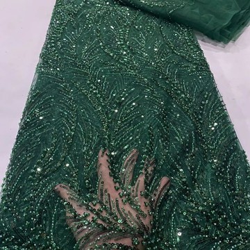 Beaded Lace fabric, luxury lace (5 yards)