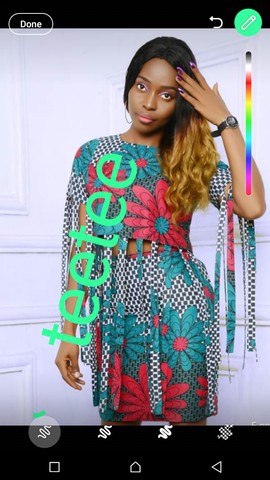 Tide Ankara imprime une robe deux pièces