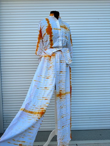 Women's two-piece tie and dye set