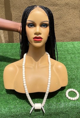 Tribal bead set white(Neck Piece &amp;bracelet)