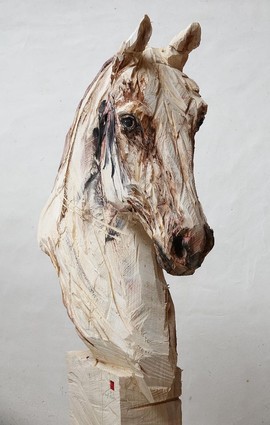 Courbe de cheval en bois faite à la main / courbure de cheval de décor à la maison