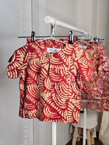 Ensemble Musa en tissu nigerian Adire  [2 ans]