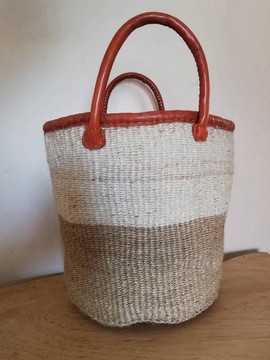 Panier en sisal, sac à main Kiondo, sac de plage, sac de fabrication africaine, Kiondo, sac à main multicolore