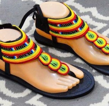 Maasai sandals, summer sandals,beach sandals, beaded sandals, gift for her,african sandals
