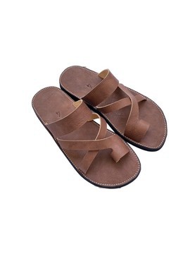 Sandale en Vrai Cuir Fait Main - Confort Naturel et Élégance Artisanale