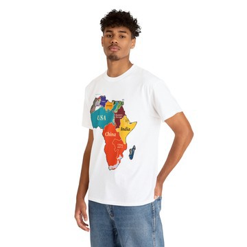 The true size of Africa T-shirt/ Summer festival tees
