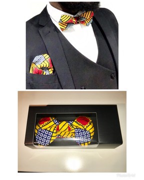 Bow tie + pocket square gift box